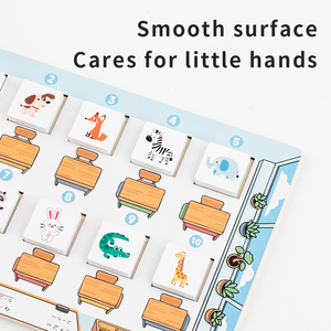 Houten nummer- en dieren-matchbord, educatief speelgoed voor kinderen voor wiskunde, optellen, aftrekken, verlichting over rekenen, educatief speelgoed voor jonge kinderen - Product Image 6