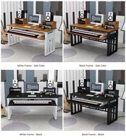 Clavier électronique avec rangement coulissant, design minimaliste moderne pour studio d'enregistrement musical, poste de travail, bureau commercial