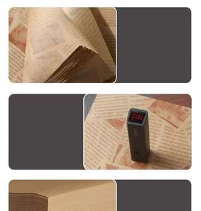 Papier d'emballage pour hamburgers, papier ciré de qualité alimentaire, personnalisé avec logo et taille, résistant à la graisse, pour la viande de charcuterie - Product Image 6