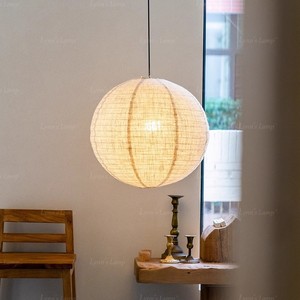 Japanese Fabric Pendant <b>Light</b> Round <b>Led</b> Home Lighting For Living Room Bedroom Single Head Chandelier D7121 - Product Image 2