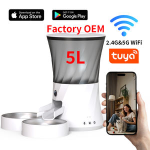 Dispensador Automático de Comida para Mascotas de Doble Recipiente con Cámara HD, Control por Aplicación Tuya, WIFI, Temporizador, 5L, Calidad Superior de Fábrica - Product Image 1