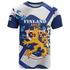 2025 promozione a basso prezzo per <span class=keywords><strong>la</strong></span> maglietta sottile e personalizzata della finlandia da uomo <span class=keywords><strong>con</strong></span> <span class=keywords><strong>la</strong></span> bandiera del leone coronata 'una nazione una cultura' - Product Image 5