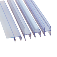 Tira de sellado de puerta de mampara de ducha de baño, burlete de puerta de vidrio de goma de 4 a 12mm, sello de ducha de Pvc para Baño
