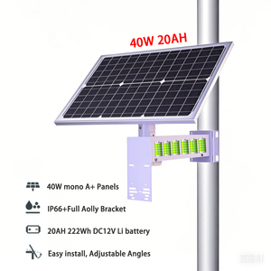 Kit Système Solaire ODM OEM 40W 20AH 222WH DC12V 5V 24V 48V Compatible avec Caméra TP-Link, Caméra Glink, Caméra WiFi 4G Extérieure - Product Image 2