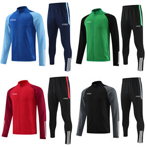 पुरुषों की लंबी आस्तीन फ़ुटबॉल पहने लाल फुटबॉल शर्ट जर्सी फुटबॉल ट्रैकसूट प्रशिक्षण ट्रैकसूट - Product Image 3