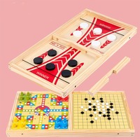 Jeu de société éducatif 3-en-1 en bois et marbre Sunshine, avec catapulte et duels, pour l'interaction parent-enfant - Vente chaude