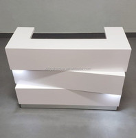 Kingshadow — comptoir de réception moderne blanc, bureau de réception