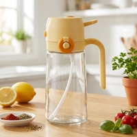 Botol Minyak Zaitun Semprot dan Tuang Serbaguna, Botol Minyak Tekan Besar, Botol Minyak Semprot dan Tuang Terintegrasi untuk Memasak