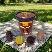 Hicey Mini Nut Ice Cream, les plus délicieuses glaces aux noix, 4 saveurs, chocolat au lait croustillant, glace dure aux noix 3D