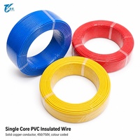 Câble électrique monobrin en cuivre massif isolé PVC BV BVR 450 750V pour câblage résidentiel