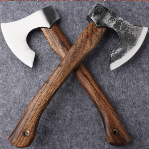 Cuchillo de doble hoja hecho a mano de madera de palisandro con espiga plana, acero D2, funda de cuero genuino, garantía de 3 años, regalo para camping al aire libre - Product Image 2