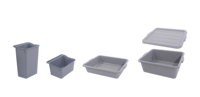 Caja de mano de utilidad de cocina comercial, caja cuadrada de PP para autobús, almacenamiento de conserjería, lavabo, técnicas de inyección para vajilla de restaurante