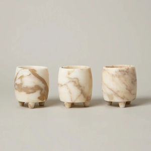 STONEKOCC D10x13CM Portavelas de Aromaterapia de Lujo de Mármol Natural Hecho a Mano Ecológico con Base en Forma de Jarra y Almacenamiento de Artículos Diversos - Product Image 6