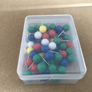 Thép điểm tròn đầu vẽ chân văn phòng nhựa bóng bản đồ đinh với đầu tròn đẩy chân - Product Image 4