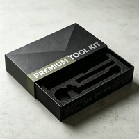 Boîtes cadeaux coulissantes en carton rigide gris recyclable de qualité supérieure pour outils de rainurage, avec logo personnalisé