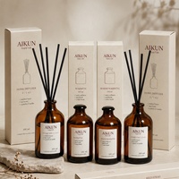 Difusor de Aroma AIKUN de Larga Duración, Personalizado para el Hogar, con Vela y Varillas de Vidrio, para Hotel, Spa, Venta al Por Mayor, Pedidos OEM, Suministro a Granel