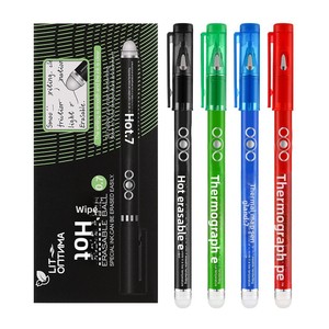 Stylo gel effaçable thermiquement Y619 de haute qualité, pointe 0,7 mm, encre rouge, en boîte, pour effacement, fournitures de papeterie en gros - Product Image 2