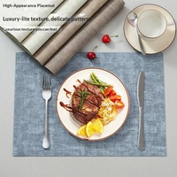 Vente en gros de sets de table en cuir minimalistes nordiques, double face, imperméables, résistants à l'huile, résistants à la chaleur, écologiques, durables, réutilisables