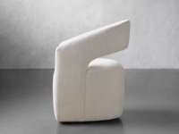 Fauteuil de salle à manger moderne en bois avec dossier profilé et assise rembourrée, noir et blanc, pour la maison, le bureau, la salle de bain, la cave à vin