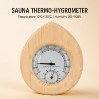 Sauna Dijual Modern dari Kayu Spruce dengan Termometer & Higrometer Ganda untuk Aksesoris Sauna, Penggunaan di Gym & Apartemen