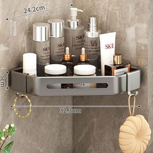 Étagères d'<span class=keywords><strong>angle</strong></span> murales en alliage d'aluminium pour <span class=keywords><strong>salle</strong></span> <span class=keywords><strong>de</strong></span> <span class=keywords><strong>bain</strong></span>, usage domestique et hôtelier, étagère <span class=keywords><strong>de</strong></span> douche, vente en gros, stockage commercial - Product Image 2