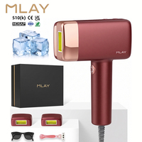 MLAY T14 3 en 1 Appareil d'épilation au laser IPL à refroidissement par glace 19J pour femmes et hommes, utilisation à domicile, épilateur laser indolore pour le visage et le corps