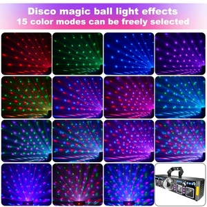 9 pezzi a soli $437,55 RGB+UV con 1 anno di garanzia, luci da discoteca, laser, stroboscopio, magic ball LED, luci da DJ per feste e KTV. - Product Image 6