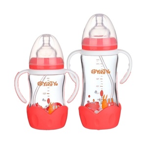 Umlove-biberón <span class=keywords><strong>de</strong></span> vidrio <span class=keywords><strong>de</strong></span> cuello ancho para bebé, botella <span class=keywords><strong>de</strong></span> alimentación ecológica con mango, libre - Product Image 1