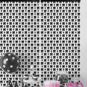 Bogen Themen Dekoration Regen Seide Vorhang Geburtstags feier Hintergrund Wand dekoration mit rosa Bogen Muster Regen Seide Tür Vorhang - Product Image 4
