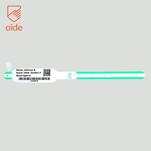 Benutzer definierte Logo-Papier identifikation Armband Selbst klebende Krankenhaus-Patienten-ID-Druckband Thermische Barcode-Armbänder - Product Image 5