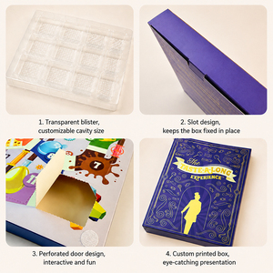 Caja de Calendario de Adviento Vacía Personalizada de 12 Días, Embalaje de Regalo de Cuenta Regresiva Navideña de Grado Alimenticio para Dulces y Chocolate - Product Image 3