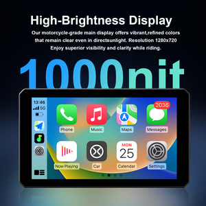 Carabc 7 inch xe máy Carplay GPS navigation màn hình Moto Android tự động cảm ứng hiển thị nhanh chóng dễ dàng loại bỏ Chống Trộm - Product Image 4