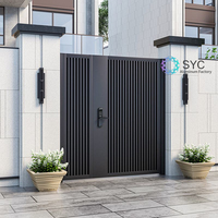 Dernière conception de porte principale d'art en aluminium de style haut électrique automatique pour les cours de villas Service de modélisation 3D inclus Australie