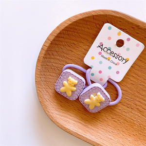 Accessori per ragazze bambini colorati Doodle Flower Hair Ties For Kids Set Bekyoot elastici per capelli per bambini Pigtail - Product Image 4