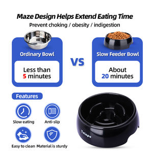 Comederos de Plástico para Perros, Comedero Lento para Cachorros con Material de Grado Alimenticio para Prevenir <span class=keywords><strong>la</strong></span> <span class=keywords><strong>Obesidad</strong></span> - Product Image 4