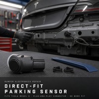 Capteur d'aide au stationnement pour pare-chocs de voiture avec face ronde et clips latéraux, prise de connexion directe pour Tesla Model S