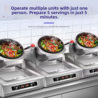 Machine de cuisson multifonctionnelle électrique entièrement automatique de type tambour, intelligente, en acier inoxydable, pour cuisine centralisée, équipement de cuisson à wok