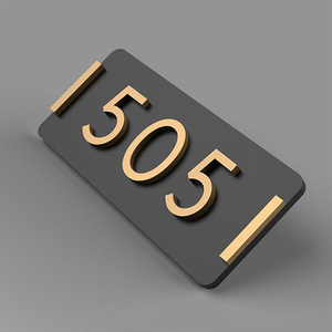 Insegna Direzionale 3D Personalizzata in Acciaio Inox <span class=keywords><strong>per</strong></span> Lobby, Segnaletica <span class=keywords><strong>per</strong></span> Porte con Numeri, Alimentazione CA con Trasformatore e Telecomando - Product Image 2
