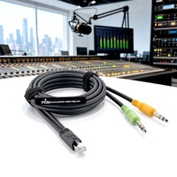 Cable de Audio RJ45 8P8C Macho a Doble TRS Estéreo Macho de 6.3mm (1/4") AXIA para Consolas de Transmisión y Sistemas de Grabación de Estudio