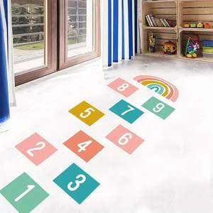 <span class=keywords><strong>Autocollant</strong></span> mural créatif en forme de figures de marelle, décoration de chambre d'enfant, <span class=keywords><strong>autocollant</strong></span> en PVC - Product Image 1