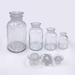 Bouteille à réactifs en verre ambré transparent à large ouverture, hermétique, avec bouchon en liège, sérigraphiée Hebei, pour pharmacie – Meilleures ventes - Product Image 1