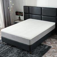 Surmatelas en mousse à mémoire de forme pure de 2 pouces Couverture en bambou blanc Couvre-matelas viscoélastique portable antistatique à rebond lent