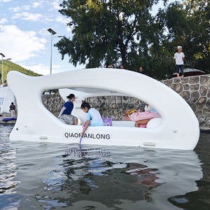 Điện Catamaran Inflatable Ride-on thuyền với nổi đảo Lều nước chơi Thiết bị cho vui chơi giải trí cơ sở - Product Image 5