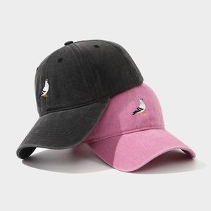 Gorra de béisbol unisex con bordado de paloma, estilo lavado, para deportes al aire libre, pesca y sombra, Colección Otoño 2026, 100% común - Product Image 3