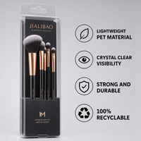 Boîte d'emballage cosmétique en plastique PET hautement transparente, boîte de présentation pliable de luxe pour cils, rouge à lèvres, maquillage