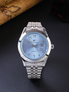 <span class=keywords><strong>Orologio</strong></span> al Quarzo Unisex Luminoso con Cinturino in Acciaio Inossidabile, Cassa in Lega Impermeabile, Quadrante Rotondo, Personalizzabile - Product Image 2