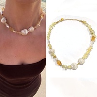 Collar de Bikini de Alta Gama para Mujer con Concha Marina, Cadena para Clavícula, Pendientes con Colgante Moderno para Vacaciones