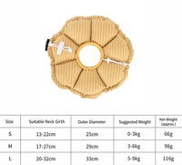 Collier de récupération pour chien et chat, convertible, réglable, imperméable, à motif écossais floral, type donut, protection de cou post-opératoire, anti-léchage et anti-morsure