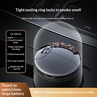Nouvel Cendrier de Voiture de Luxe Durable avec Capteur Infrarouge Automatique, Rechargeable par USB, Couvercle Intérieur Métallique Amovible et Sans Fumée – Cadeau Idéal pour Fumeurs