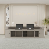 Bureau de réception pliable laqué en bois simple et moderne pour salon de beauté hôtel comptoir avant magasin de vêtements caissier école centre commercial